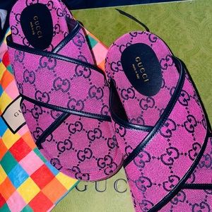 GG Multicolored Platform Sandals